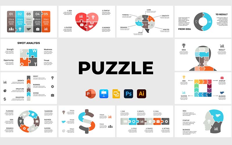 Puzzle presentation template