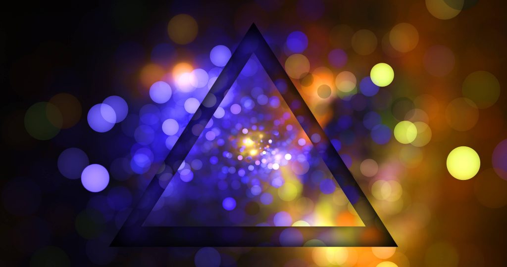 Blue and yellow orbs background