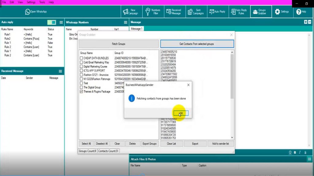 Group Grabbing - Whatsapp Marketing