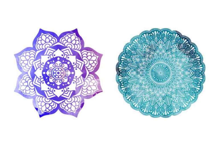 Mandala watercolor illustrations