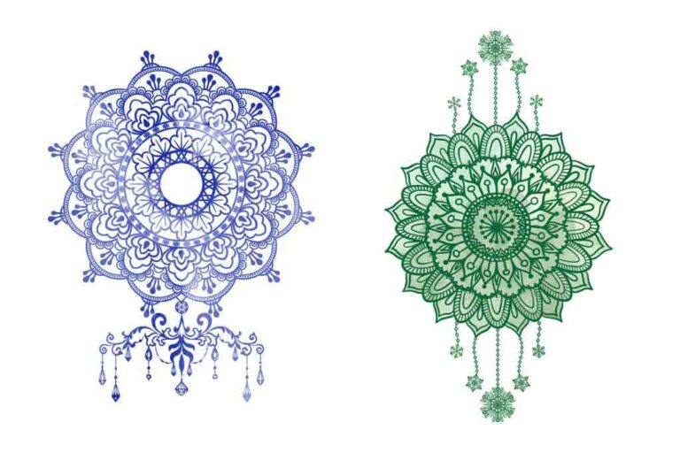 Mandala watercolor illustrations