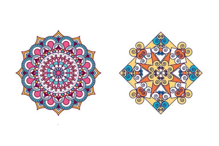 Mandala watercolor illustrations