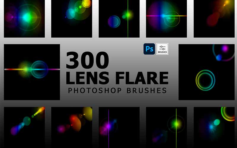 lens flare brushes banner