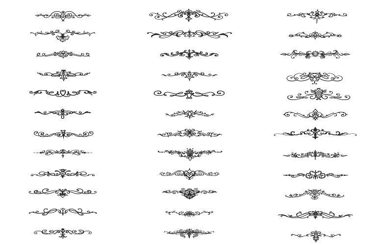 A collection of text dividers to choose from