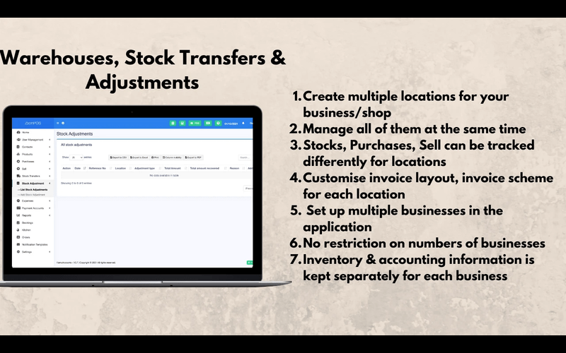 KamuAccounts- Warehouses, Stock Transfer & Adjusments