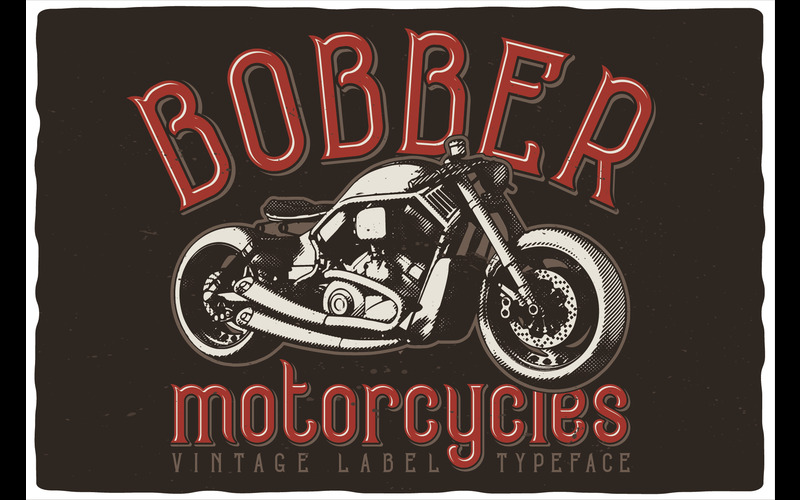 Bobber motorcycles typeface to use in projects