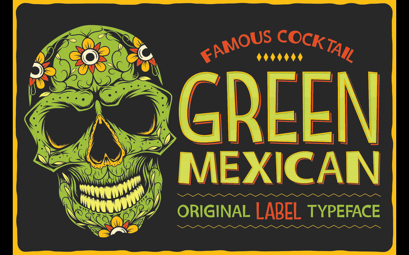 Green mexican typefaces to be used in your projects