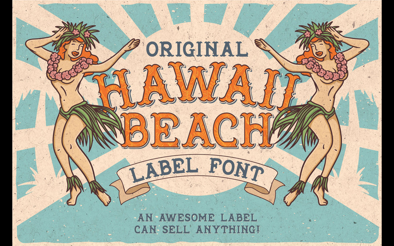 Hawaii beach typefaces to be used in this fun fonts bundle