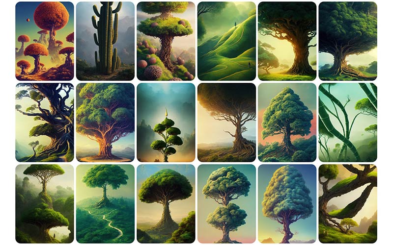 Collection of tree stock images in 190 Surreal Trees Stock Photos - Digital Tree Art