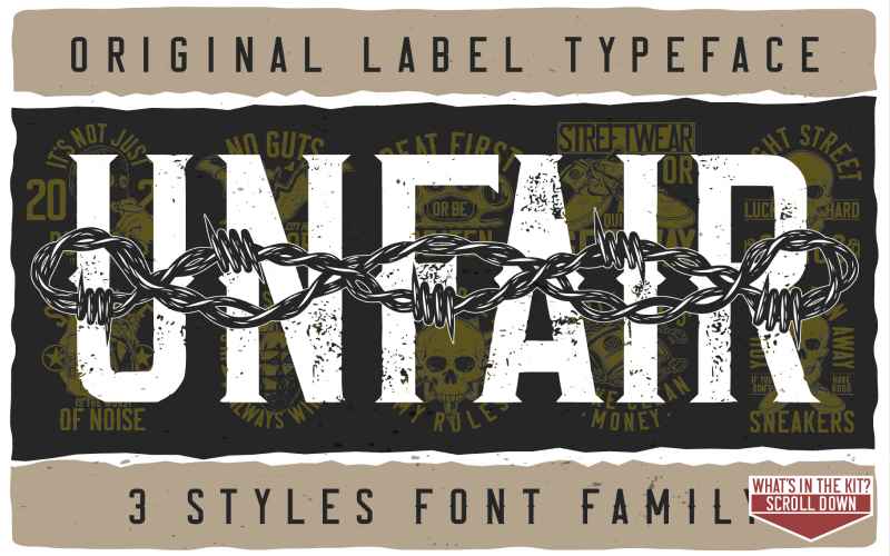 Unfair fonts available in this fun fonts bundle