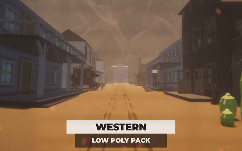 Western Low Poly pack in game developing