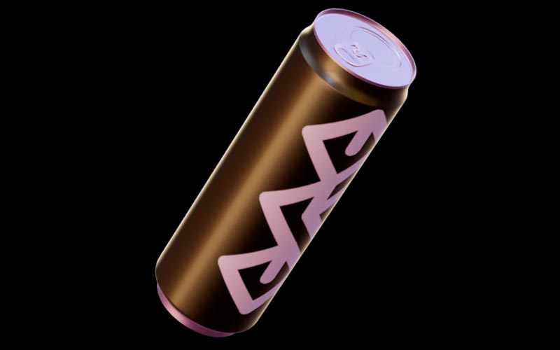Mockup of a can with dynamic logo using this Logo Design Tool
