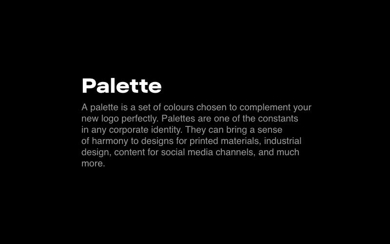 A description about palette by Ironov in this AI logo creator tool