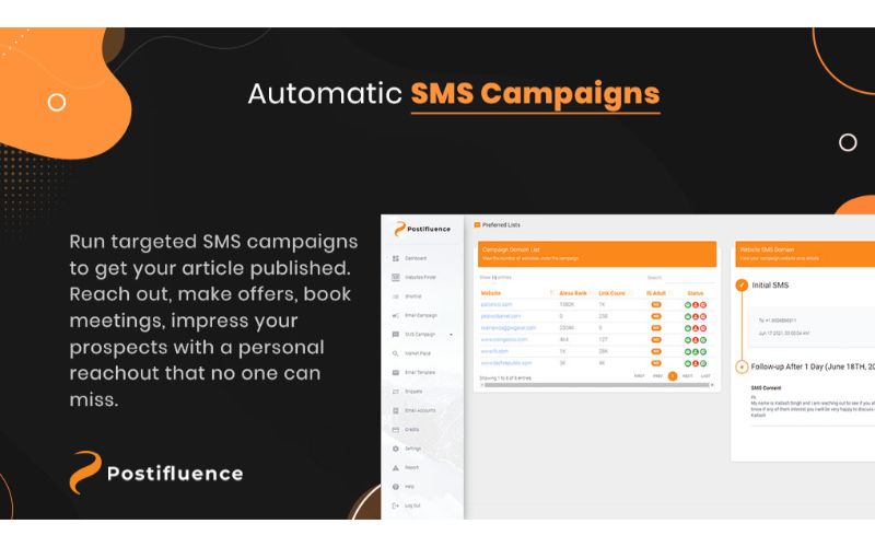 Feature that tells to send automatic messages with a window in the foreground