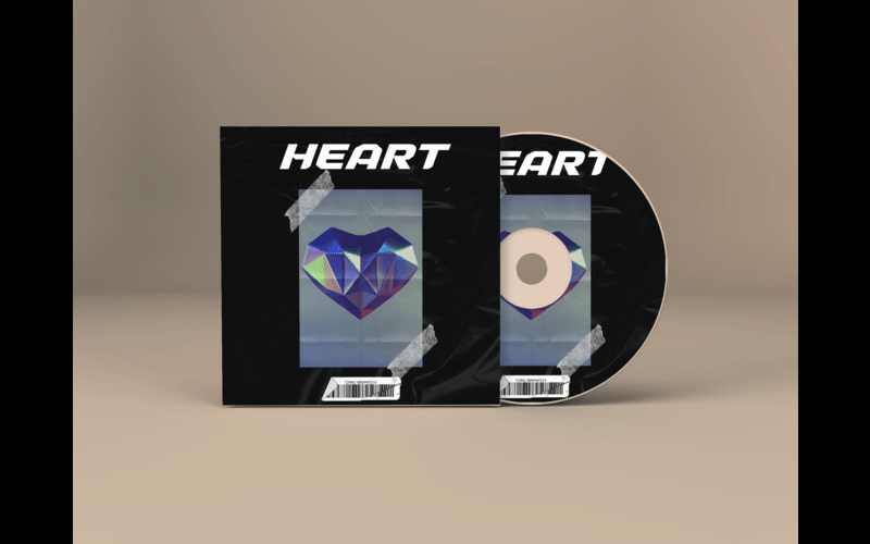 Artwork Mockup using these 3D Hearts