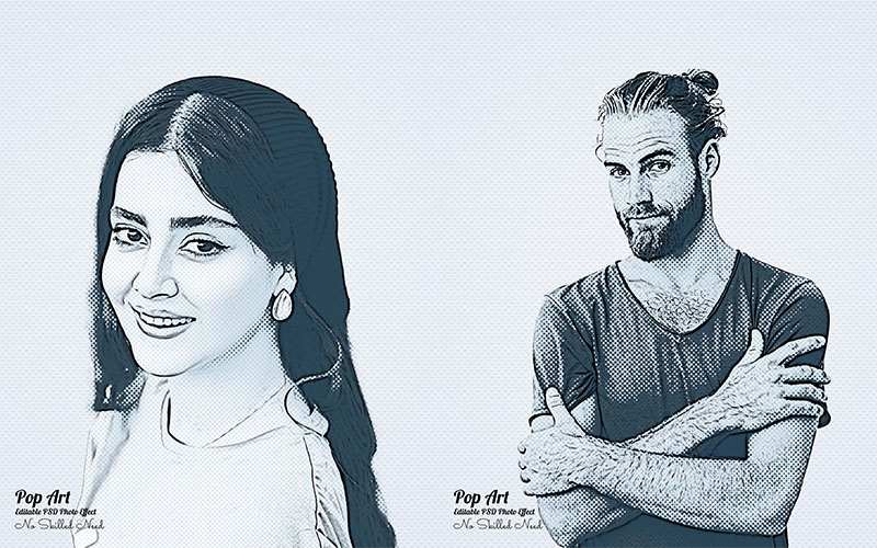 32 Editable Photo Effect Templates - Pop Art Templates