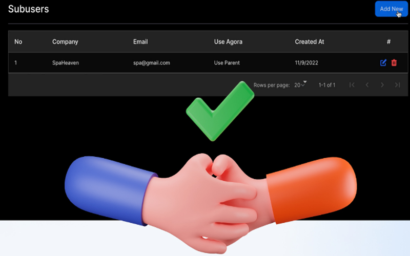 Organize Campaigns By Clients feature of Voiclet - customer engagement tool
