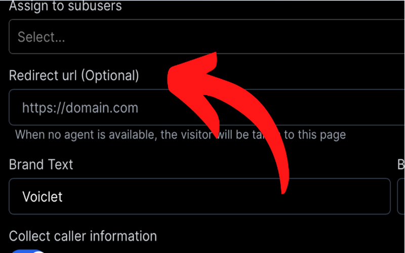 Voiclet - Redirect URL feature