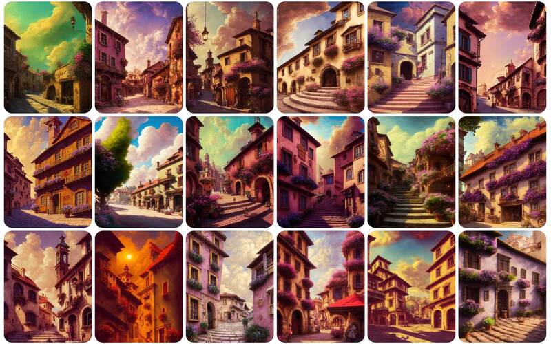 "A collage of Renaissance buildings showcasing classical architectural elements and ornate details."