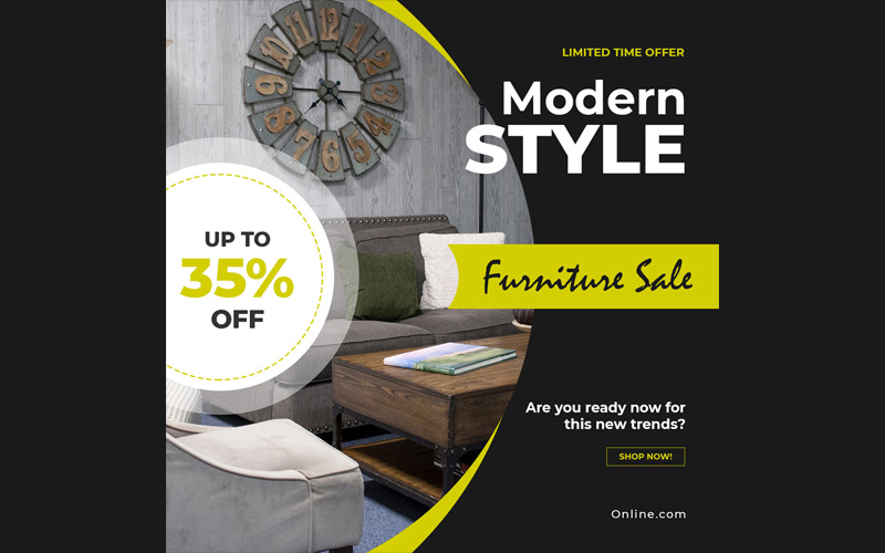 preview template for furniture sale advertisement Multipurpose Photoshop Templates
