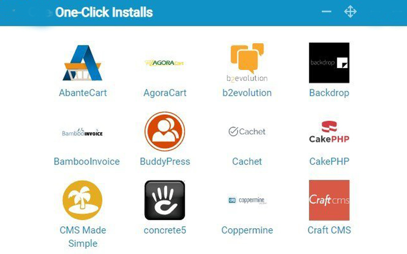 One-Click-Installer Tab Starthost - Website Hosting service