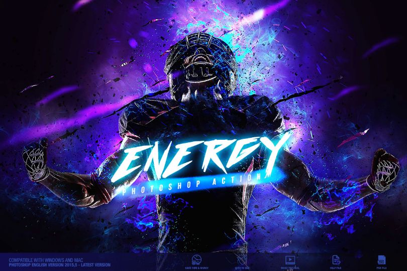 Energy Photoshop Action, portrait action photoshop free download portrait actions