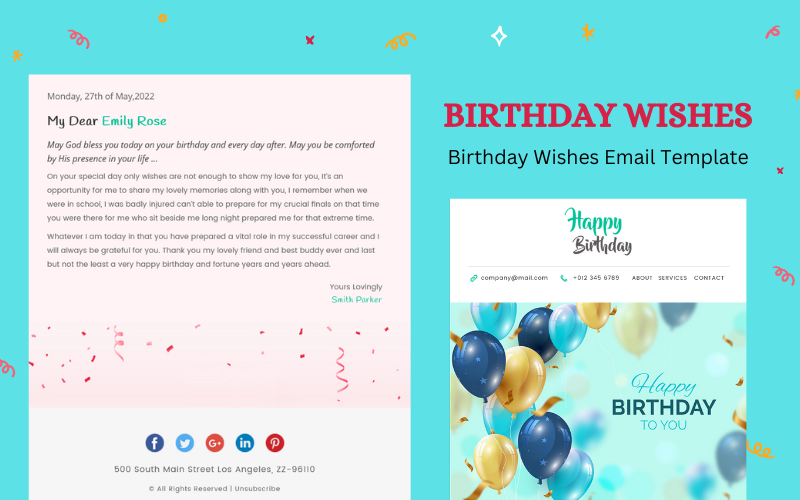 email birthday greetings