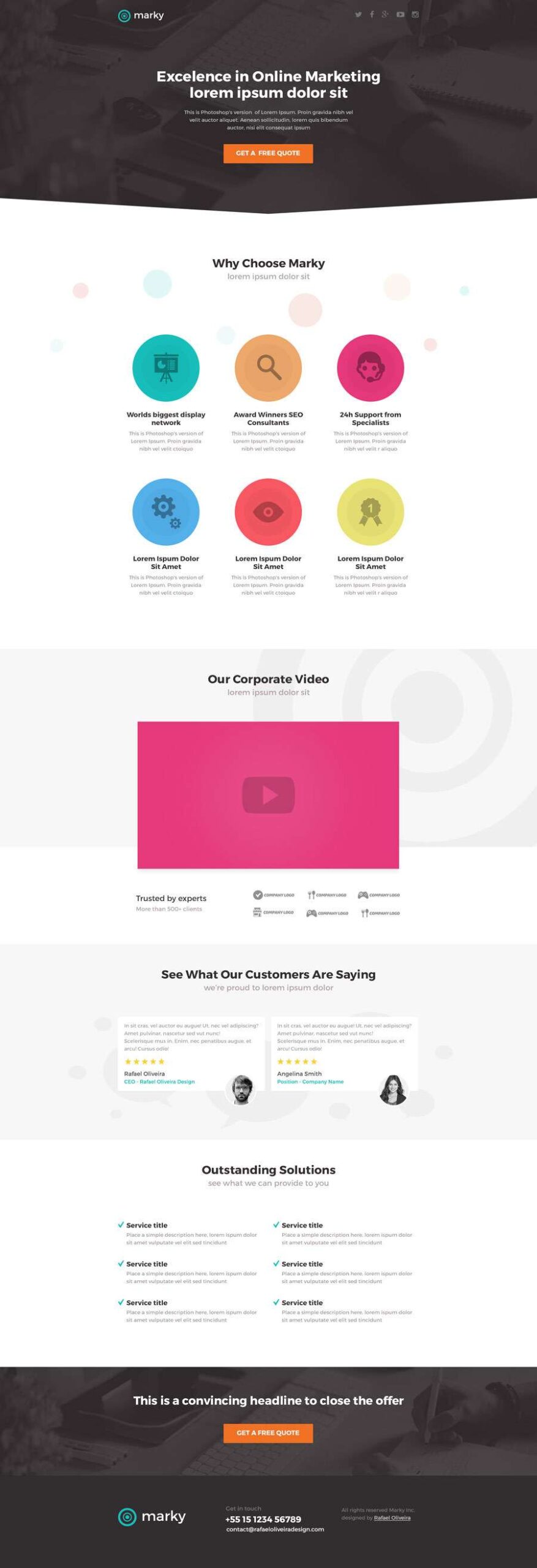 Marky - drag and drop Unbounce landing page builder - Marketing Unbounce Landing Page Features