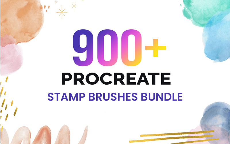 Procreate Stamp brushes bundle feature image