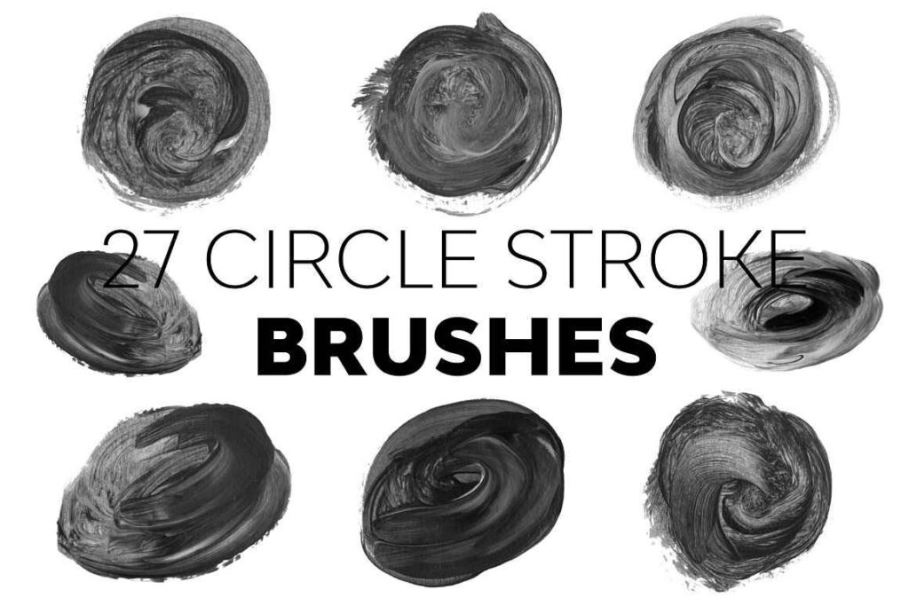 Circle stroke brushes preview image.