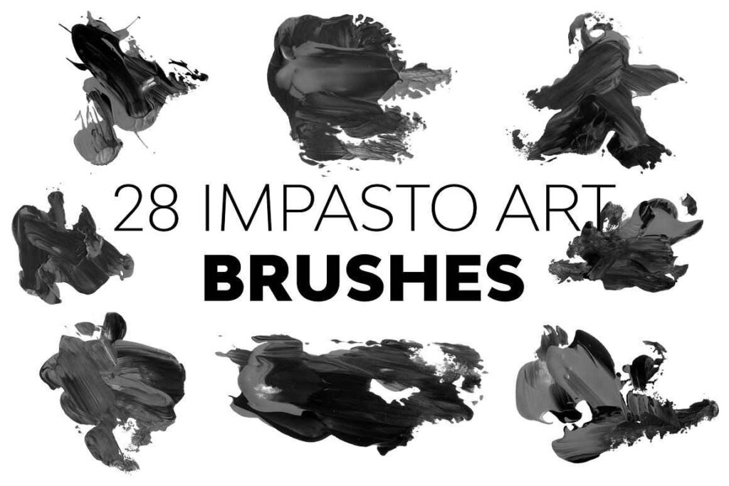 Impasto art brushes preview image - downloadable photoshop brushes