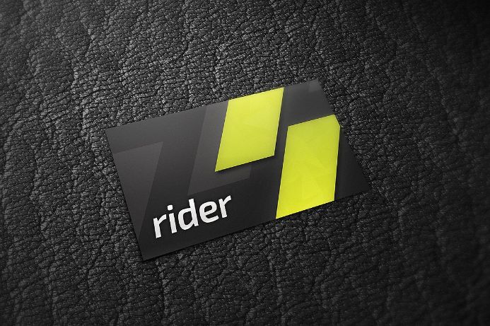 image of black and yellow colored business Card mockup