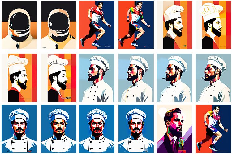 This image is a collage of men in different occupations