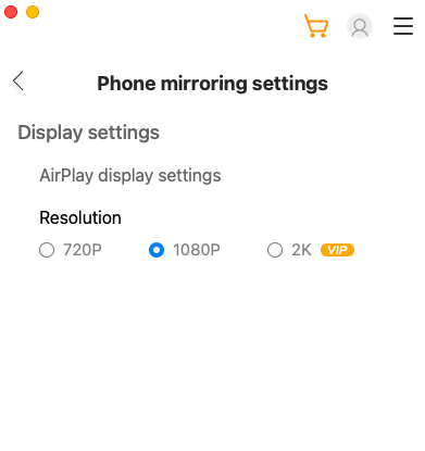 Phone Mirroring Settings Preview, real time screen mirroring