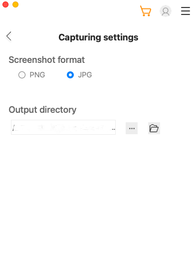 Capturing Settings Preview, real time screen mirroring