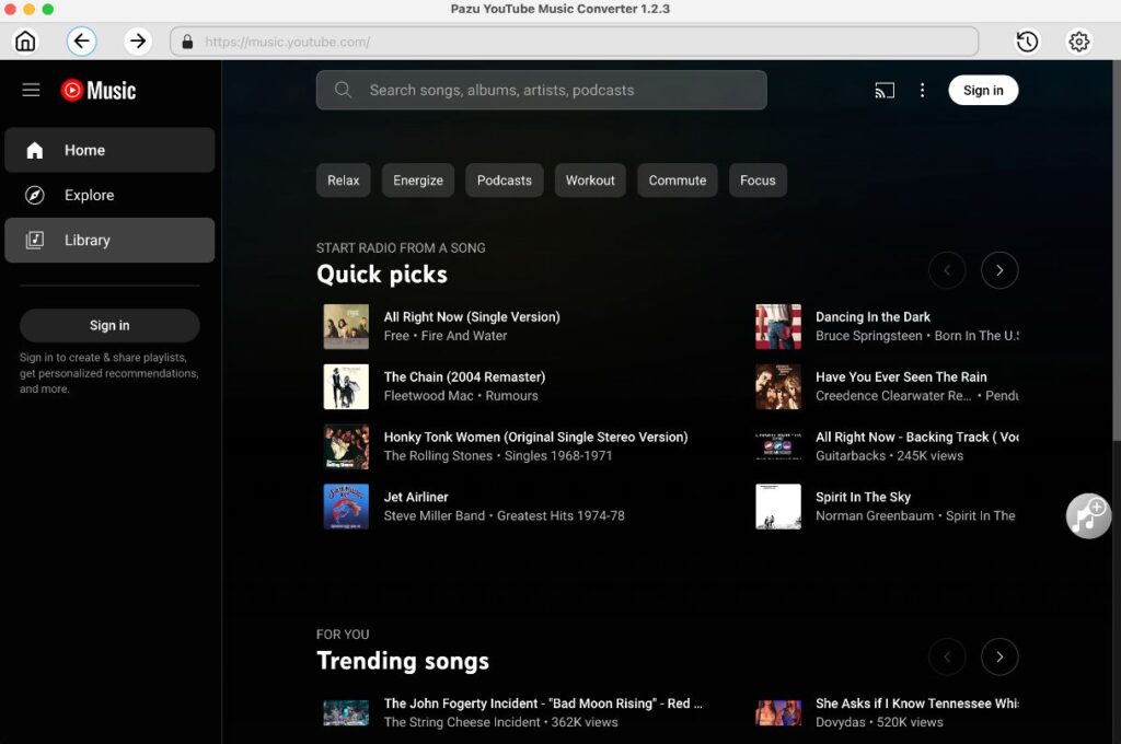 Image of Pazu youtube to music - yt music converter