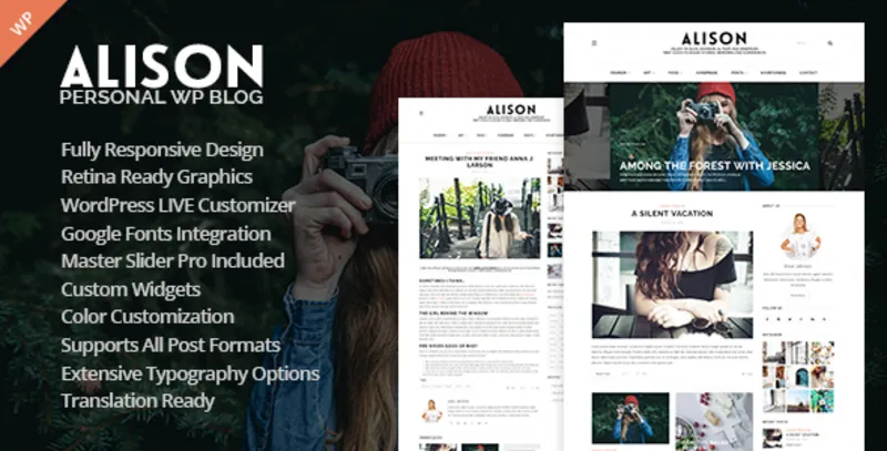 Alison Personal Blog WordPress Theme