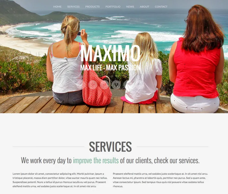 Maximo - WordPress Responsive One Page Parallax Theme