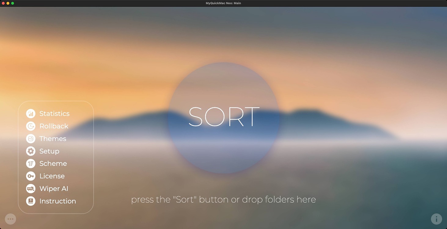 MyQuickMac Neo UI - ai desktop organizer
