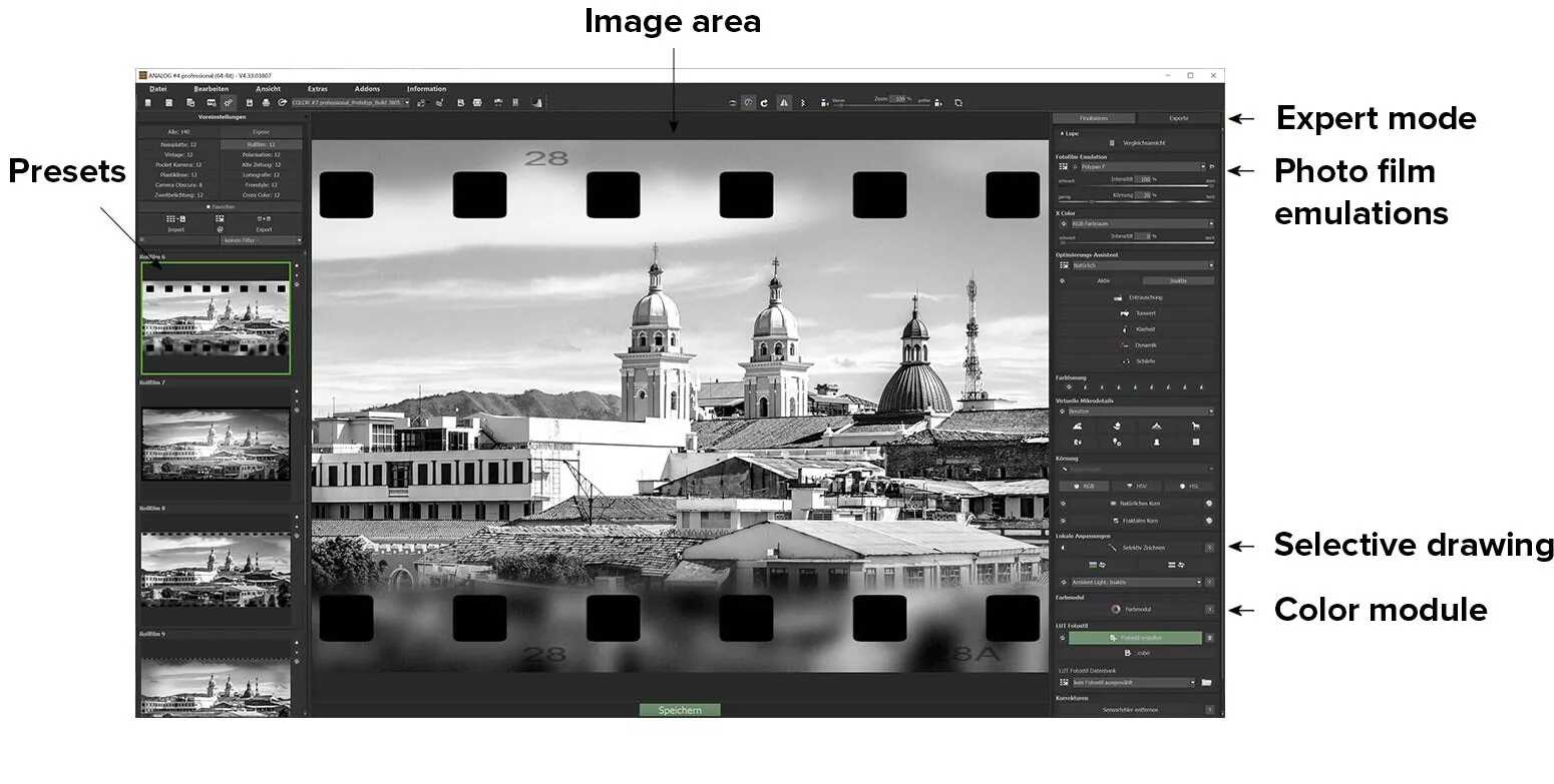 Analog Projects UI - analog photo editing