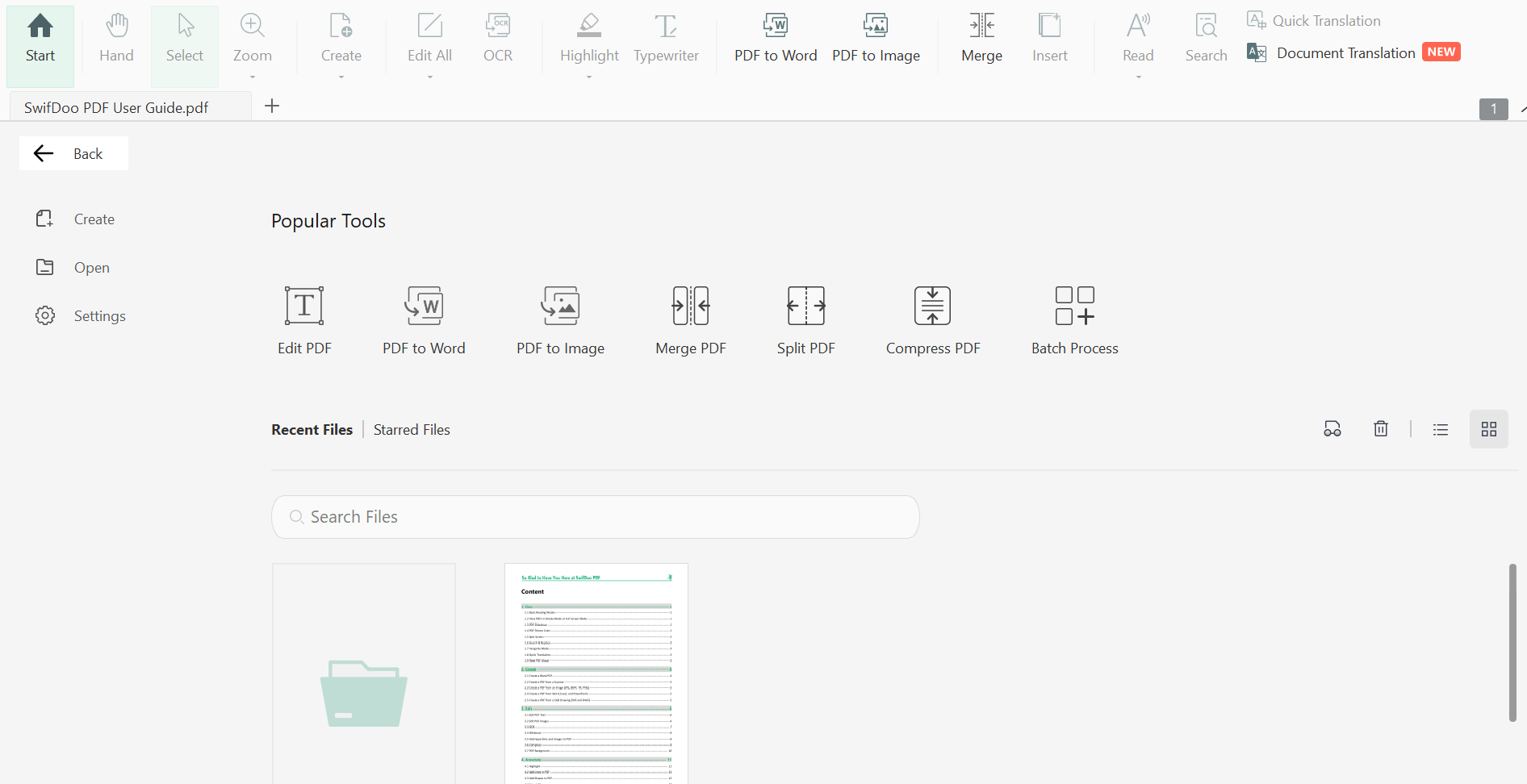 SwifDoo - One time purchase PDF editor popular tools preview image