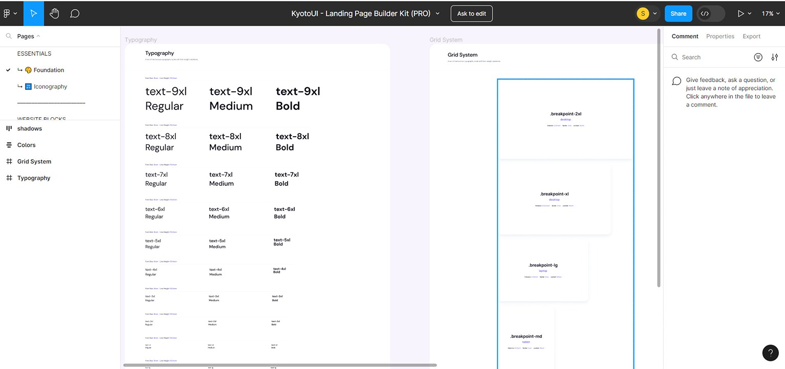 Foundation of the landing page