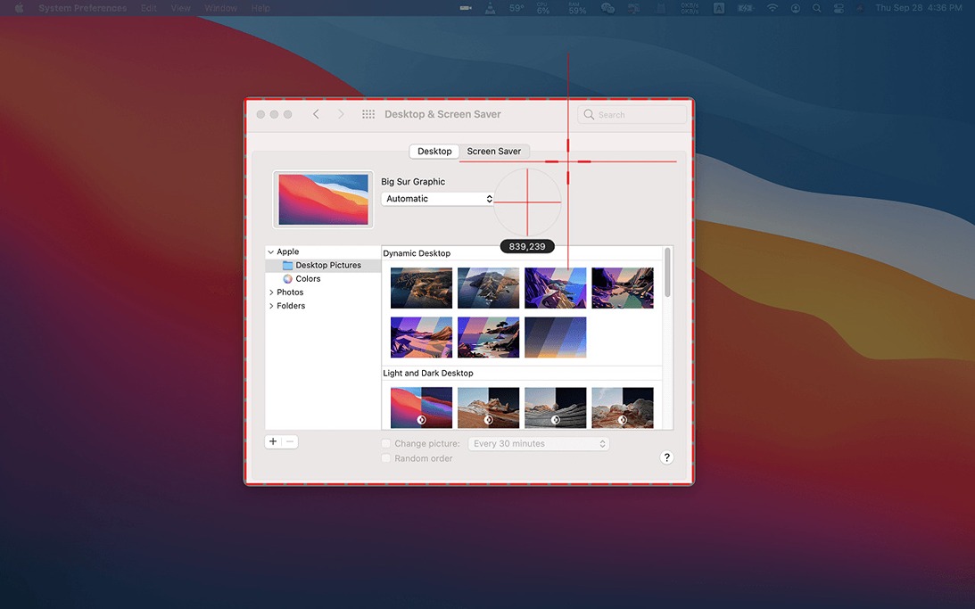 Selected Screen recorder UI