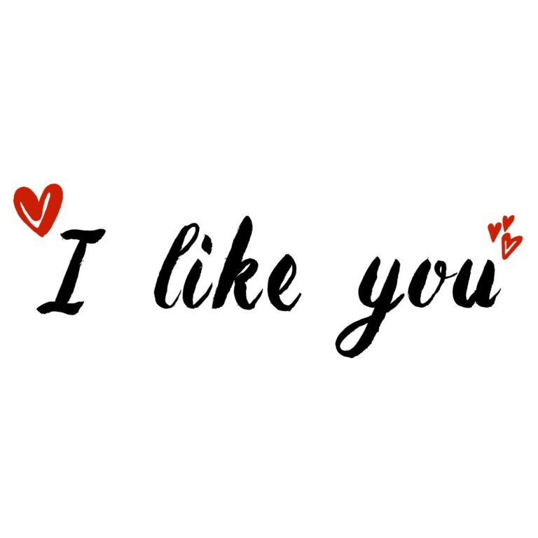 Text overlay for valentine's day qoute I like you