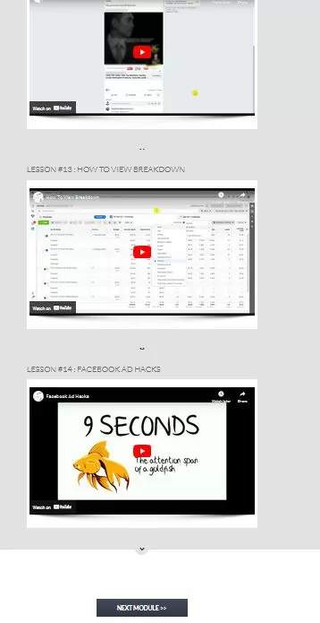 Online Course User interface