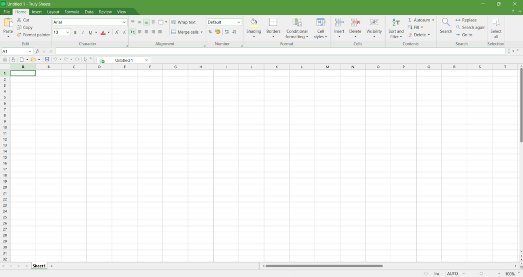 truly office - office suite spread sheet