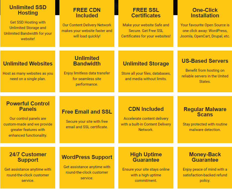 Key Features of HostVerge - Unlimited web hosting