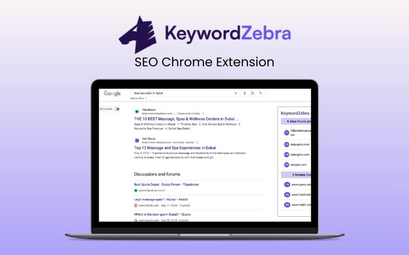 Keyword Zebra - SEO Chrome extension feature image