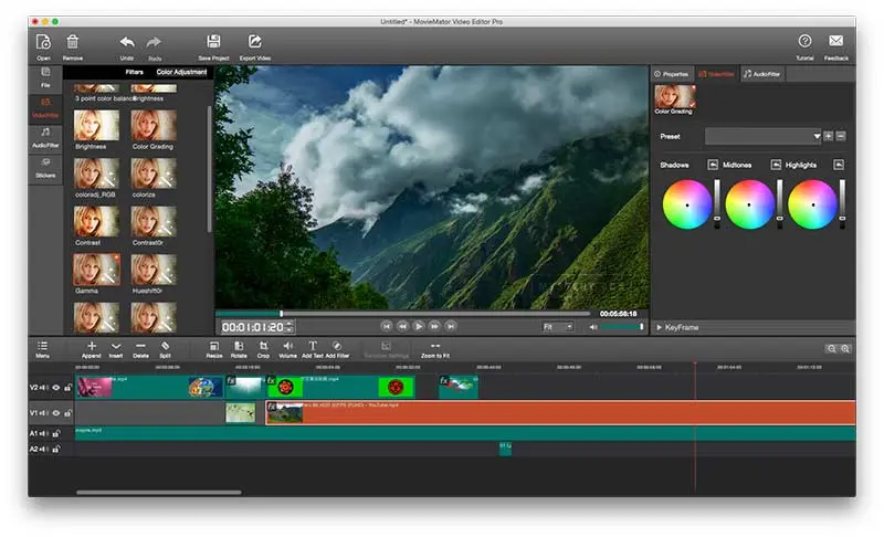 Apply beautiful filters from 40+ built-in Filter Effects.