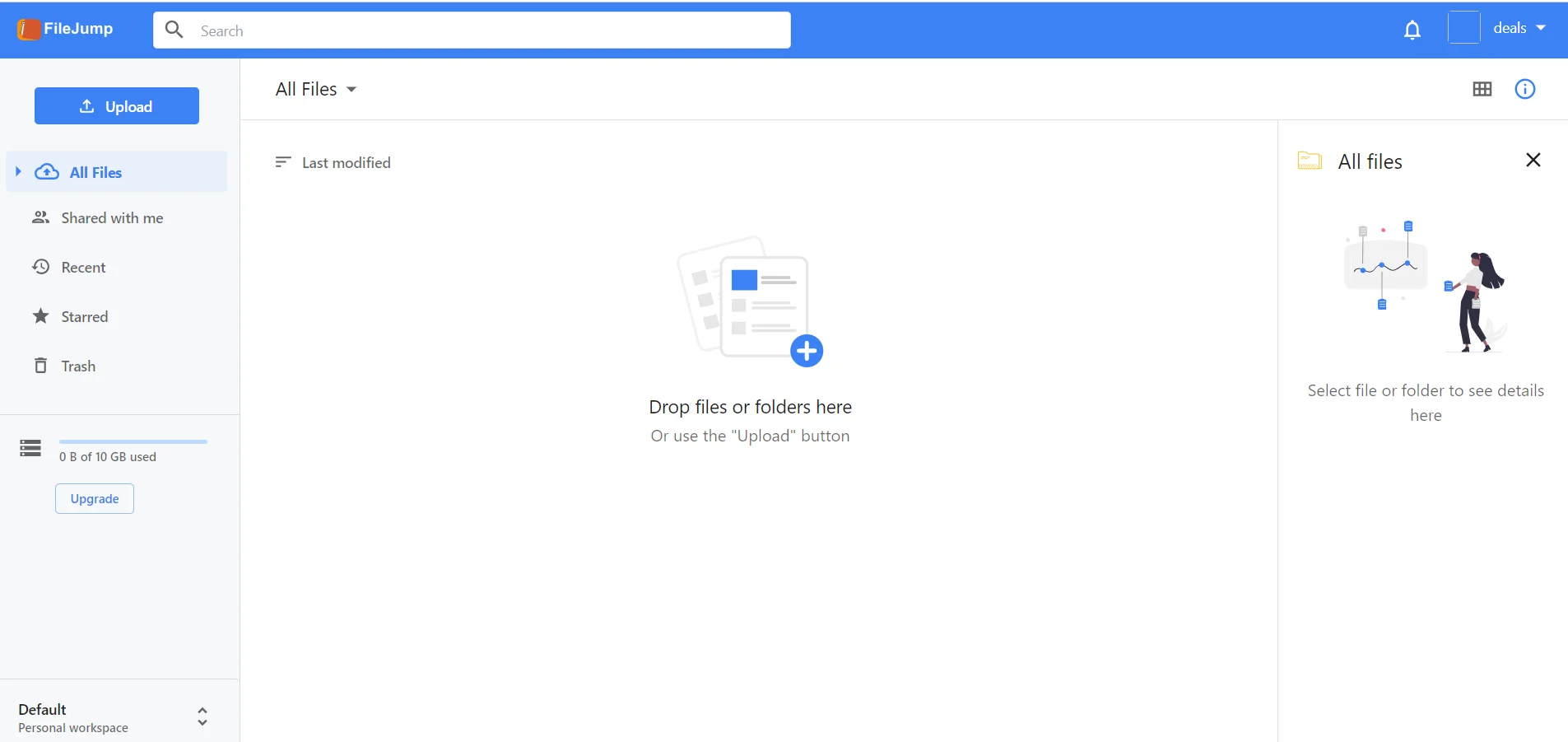 FileJump Online Cloud Storage Dashboard UI, filejump review filejump cloud storage review filejump reviews